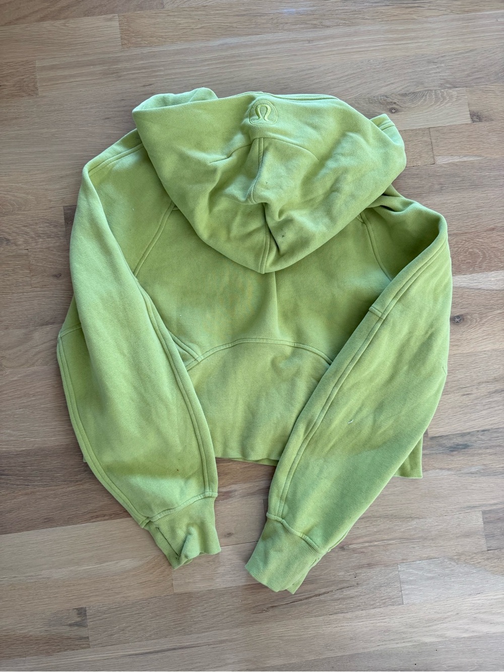 lululemon athletica Lime Green Half-Zip Hoodie Sweater - Picture 2 of 3